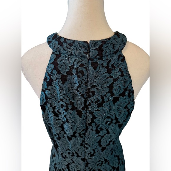 R&M Richards | Glitter Lace Mermaid Halter Gown (10) - Picture 8 of 13